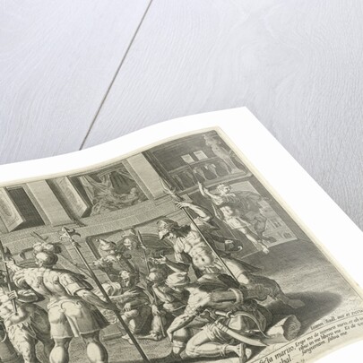 Michal helps David escape by Johann Sadeler I