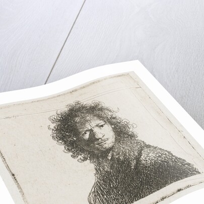 Self Portrait with a frown by Rembrandt Harmensz. van Rijn
