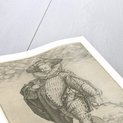 Officer marching to the left by Hendrick Goltzius