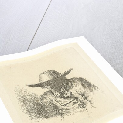 Man with hat with wide brim by Anthonie Willem Hendrik Nolthenius de Man