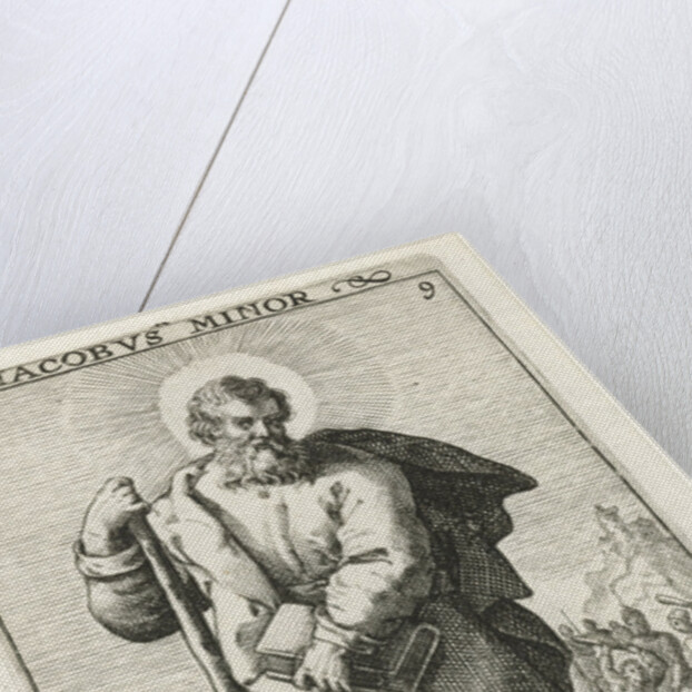 Apostle Jacobus minor by Crispijn van de Passe I