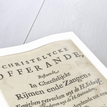 Title page for: JH Curl by Christelycke offerande