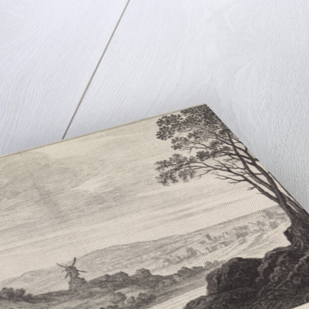 Coastal landscape with a windmill by Pieter Nolpe