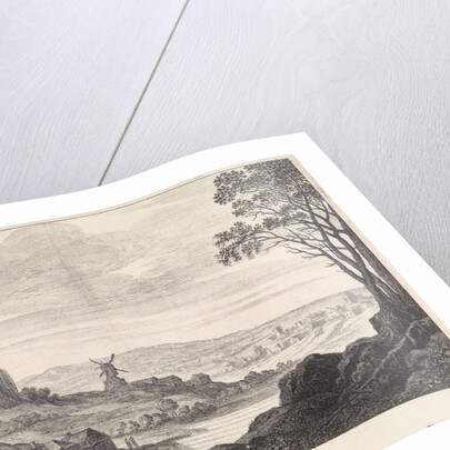 Coastal landscape with a windmill by Pieter Nolpe