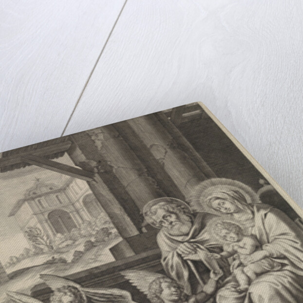The Holy Family and two angels by Pisani