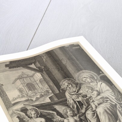 The Holy Family and two angels by Pisani