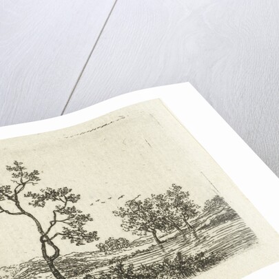 River landscape with trees by Ernst Willem Jan Bagelaar