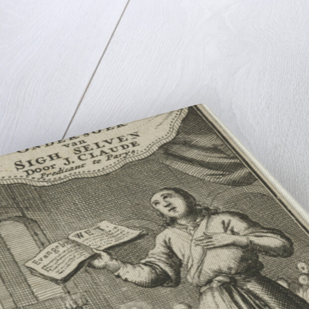 Standing man with opened book by Jan Bouman