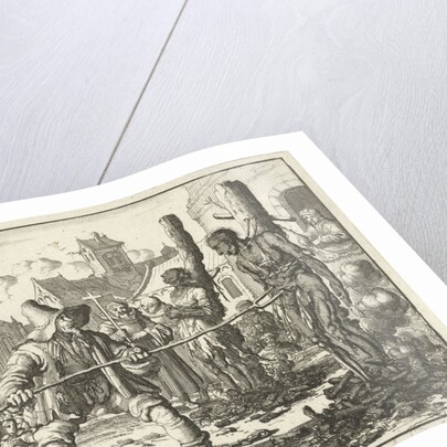 Burnt bodies of David and Levina in Ghent by Jan Luyken