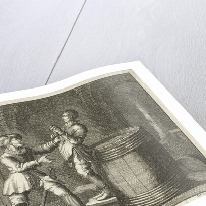 Joris Wippe in Dordrecht The Netherlands drowned in a barrel by Jan Luyken