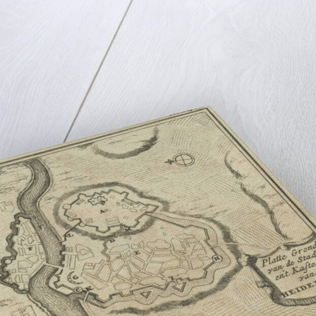 Map of Heidelberg Germany by Timotheus ten Hoorn