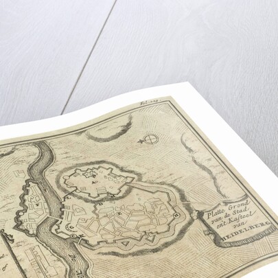 Map of Heidelberg Germany by Timotheus ten Hoorn