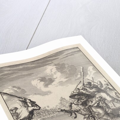 Count William II spills through the ice at Hoogwoud by Jan Luyken