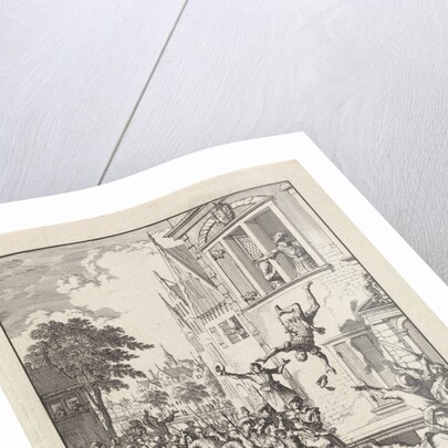 Wolfert van Borselen thrown out the window and killed in Delft The Netherlands by Jan Luyken