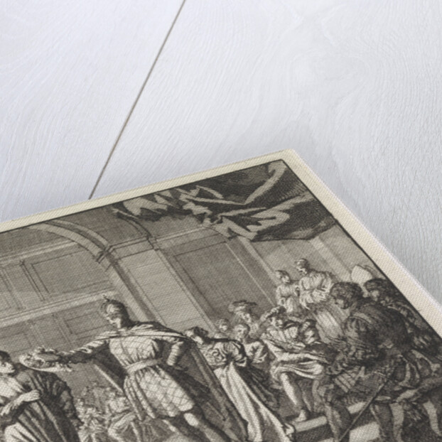 The Emperor takes a canon his richly decorated hat by Jan Luyken