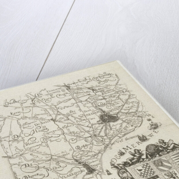 Map of Delfland (leaf right) The Netherlands by Floris Balthasar