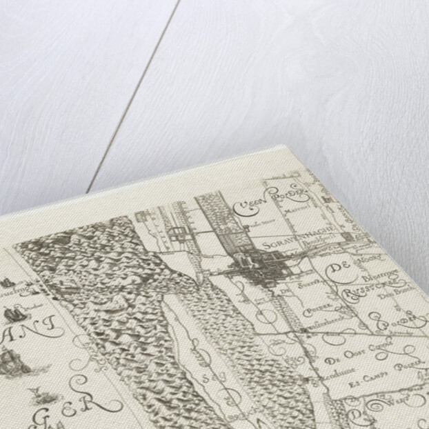 Map of Delfland (leaf center left) The Netherlands by Floris Balthasar