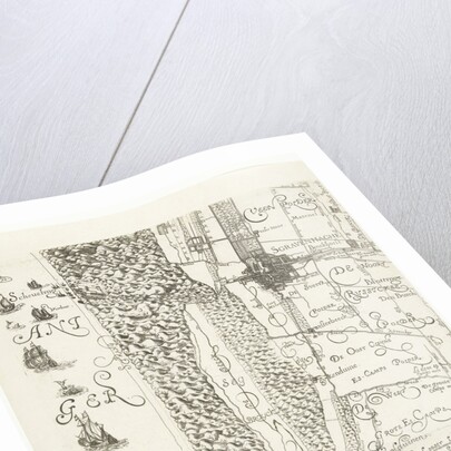 Map of Delfland (leaf center left) The Netherlands by Floris Balthasar