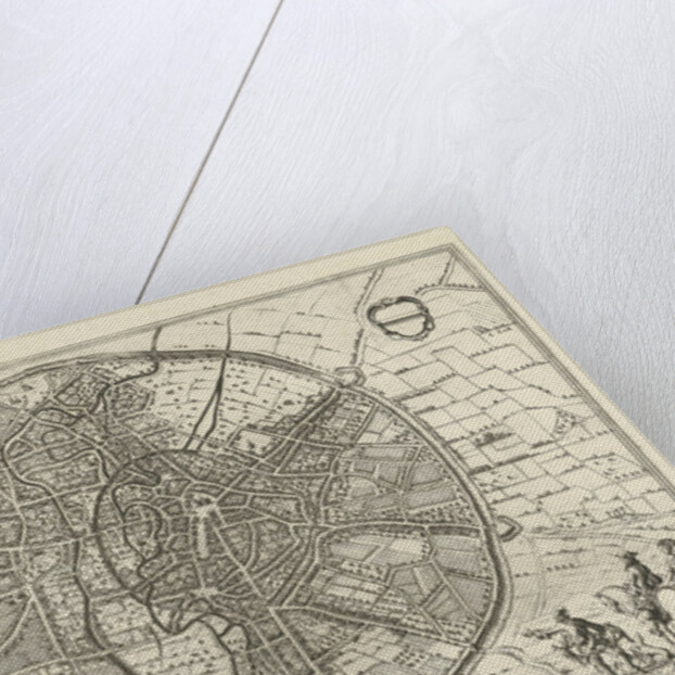 Map of Leuven Belgium by Symon Novelanus