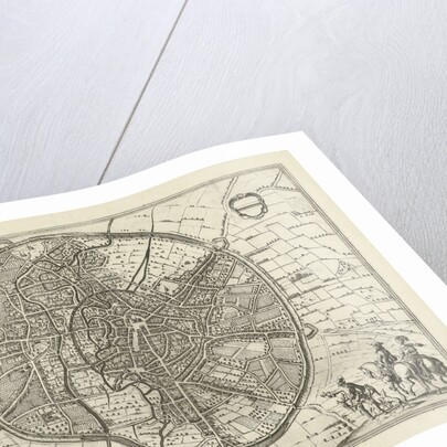 Map of Leuven Belgium by Symon Novelanus