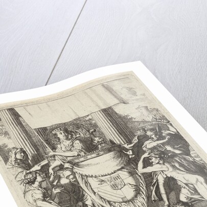 Coat of arms Geelvinck family surrounded by allegorical figures by Gerard de Lairesse