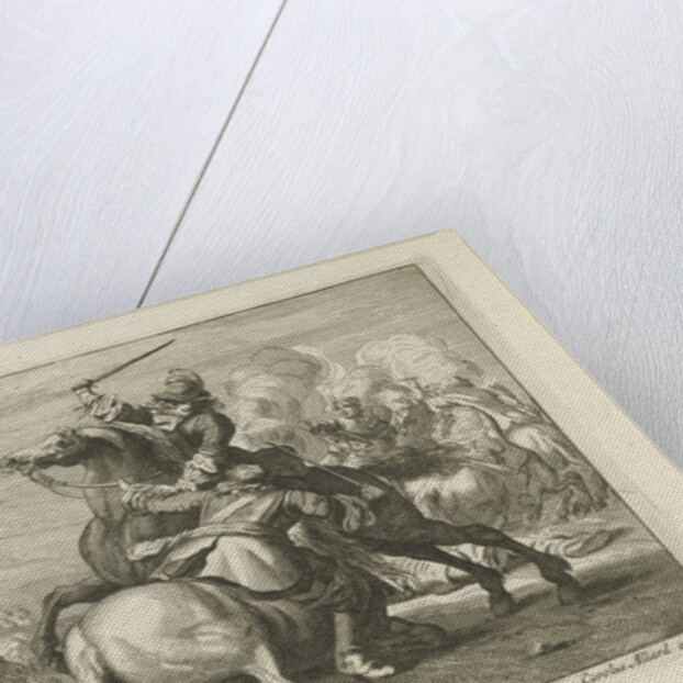 Sword Fight between two riders by Carel Allard
