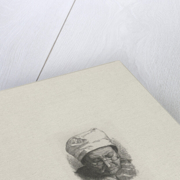 Head of an old woman with glasses and hat by A.C. Kramer