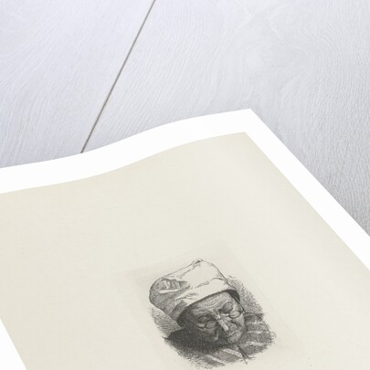 Head of an old woman with glasses and hat by A.C. Kramer