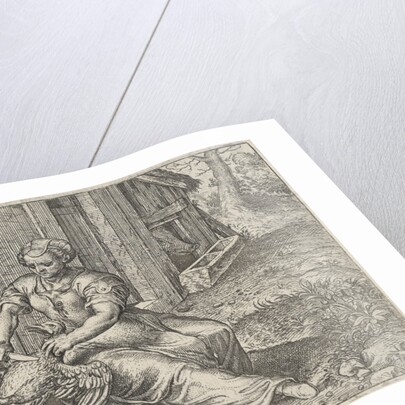 Fable of the woman and the chicken by Marcus Gheeraerts I