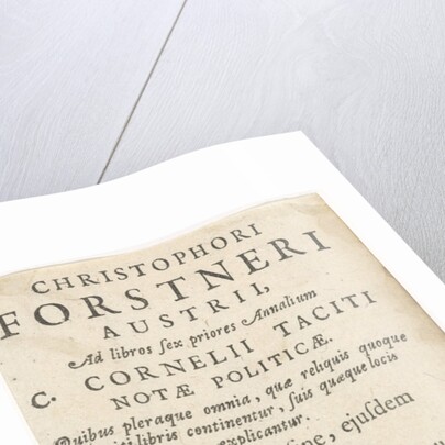 Title page for by C. Cornelii Taciti