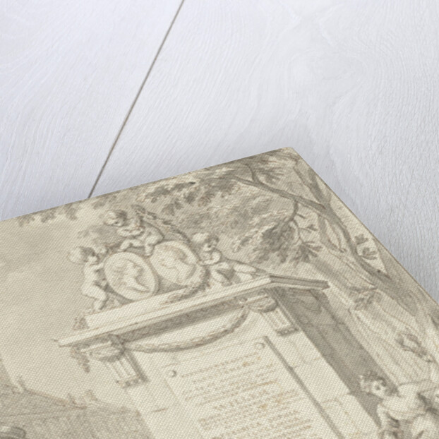 Design for the title page of Vreugdenbedryven en Plegtigheden by Reinier Vinkeles