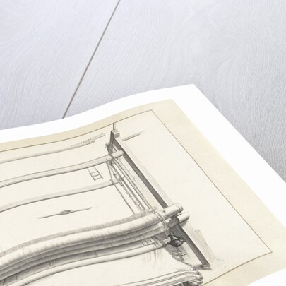 The cloth manufacturing: a loom and some loose parts by Willem van Mieris
