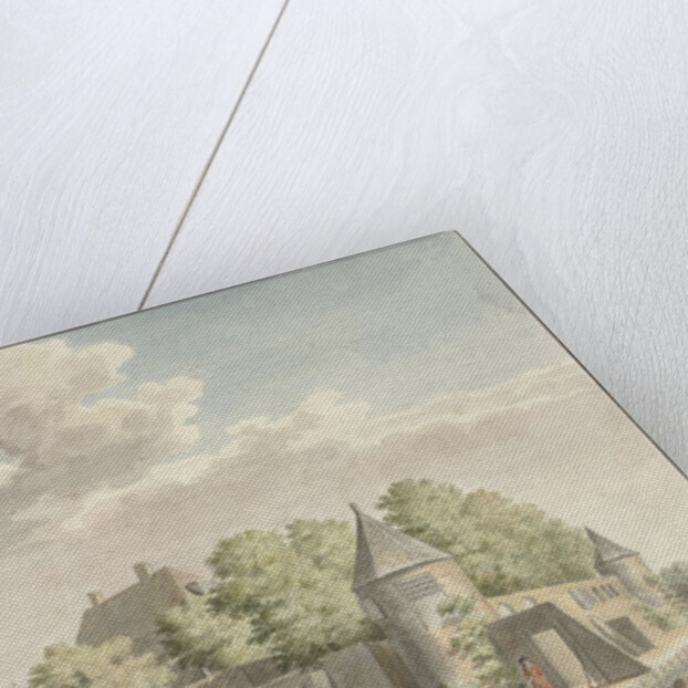 The Court of Putten and the Church of Geervliet The Netherlands by Cornelis Pronk