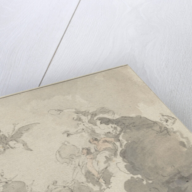 Design for ceiling painting by Jacob de Wit