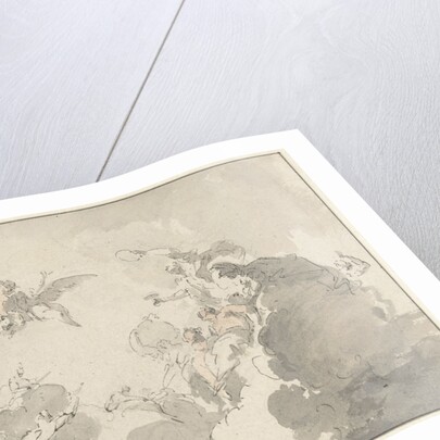 Design for ceiling painting by Jacob de Wit