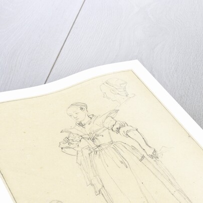 Three sketches from the costume of a woman from Axel The Netherlands by Bernard Picart