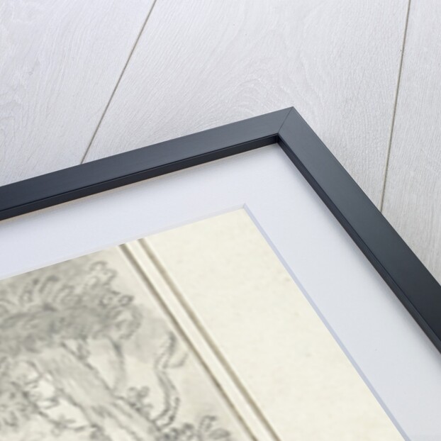 Design for a room decoration: a panel with birds by Abraham Meertens