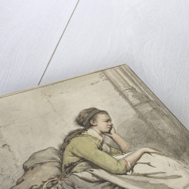 Seated Woman with a copper kettle by Abraham van Strij I