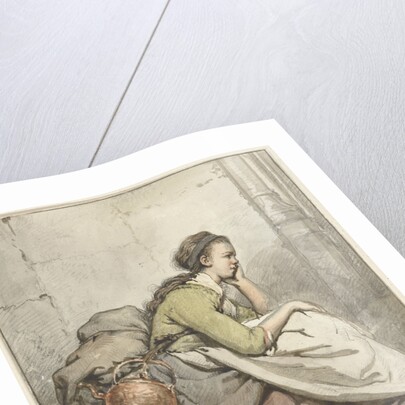 Seated Woman with a copper kettle by Abraham van Strij I