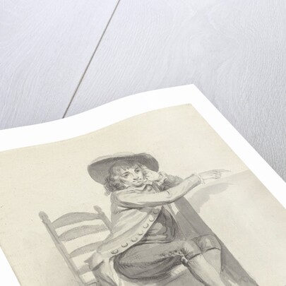 Boy sitting on a chair by Taco Scheltema I