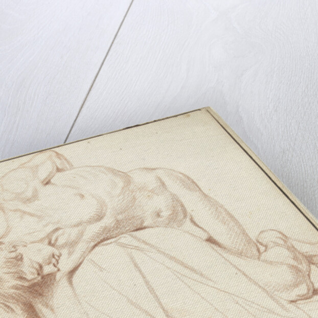 Study of male nude by Louis Fabritius Dubourg