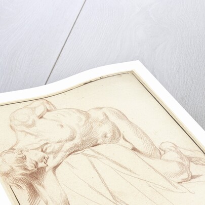 Study of male nude by Louis Fabritius Dubourg