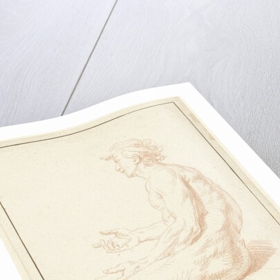 Study of seated male nude by Louis Fabritius Dubourg