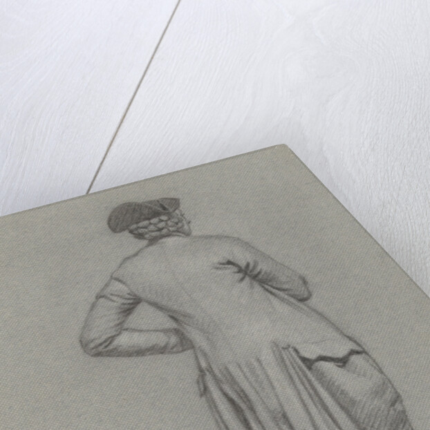 Standing man seen from the back by Jordanus Hoorn