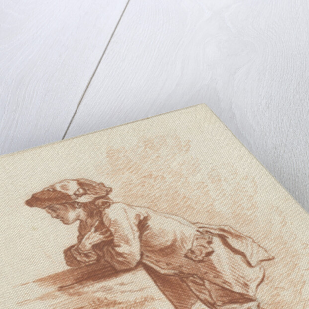 A stone leaning young man by Jordanus Hoorn