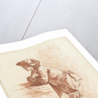 A stone leaning young man by Jordanus Hoorn