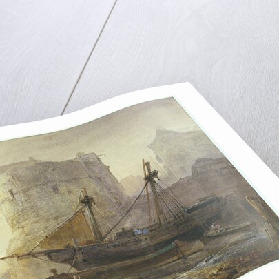 Ships at low tide in a French port by Wijnand Nuijen