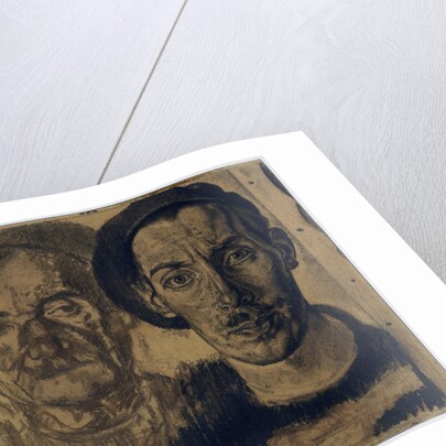 Double portrait of Dick Ket and his father by Dick Ket