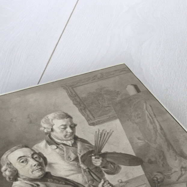 Portrait of Jacob de Vos I and the painter Wybrand Hendricks by Wybrand Hendriks