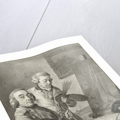 Portrait of Jacob de Vos I and the painter Wybrand Hendricks by Wybrand Hendriks